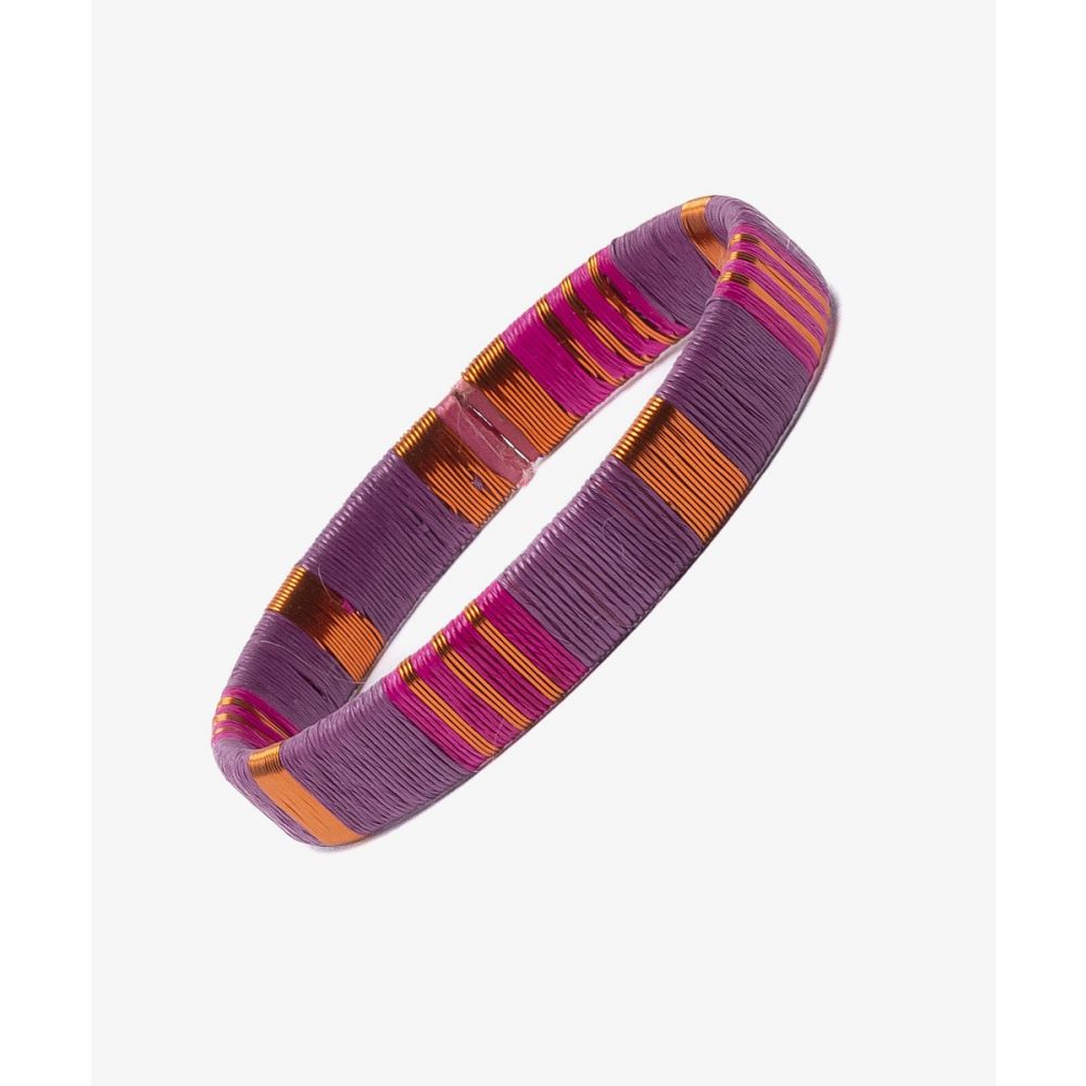 Werregue Color Bracelet, 1 cm, Unit PURPLE, COPPER AND FUCHSIA