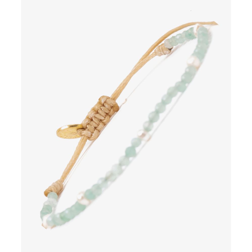 TAURUS bracelet - PEARL AND AMAZONITE