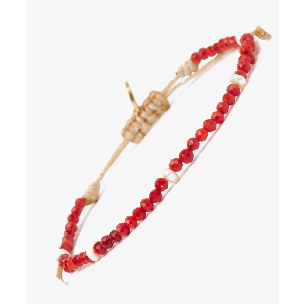 TAURUS bracelet - PEARL AND CARNEOLA