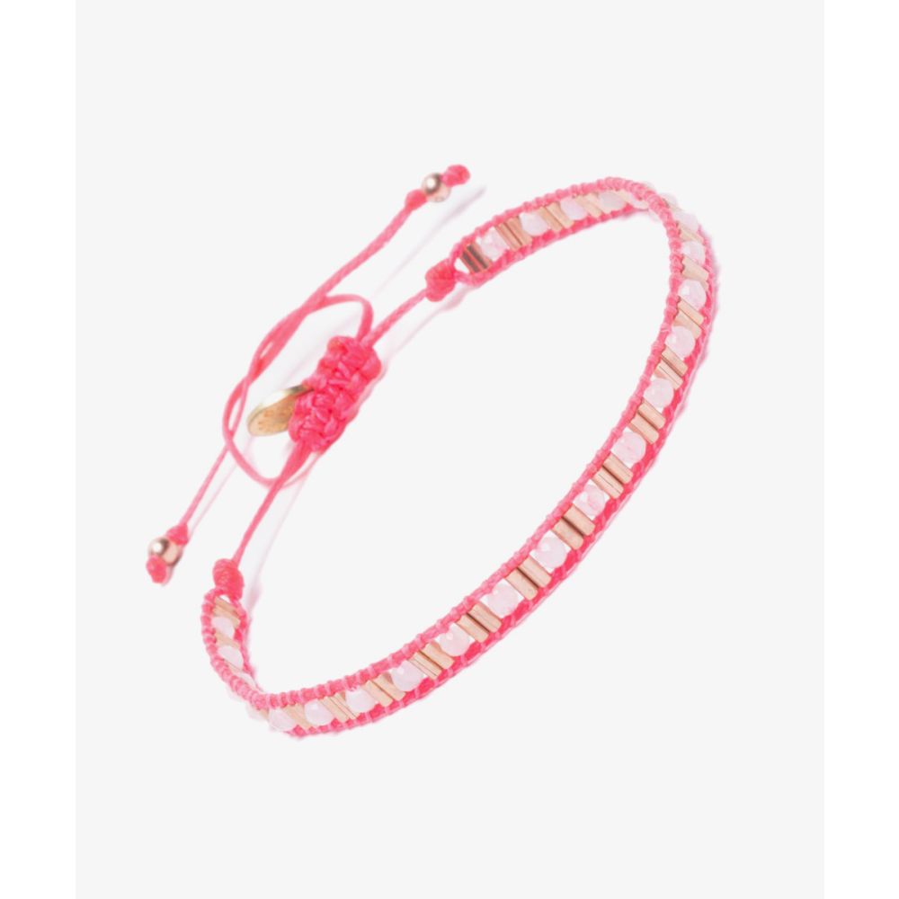 MIYUKI Bracelet - pink with muave jade