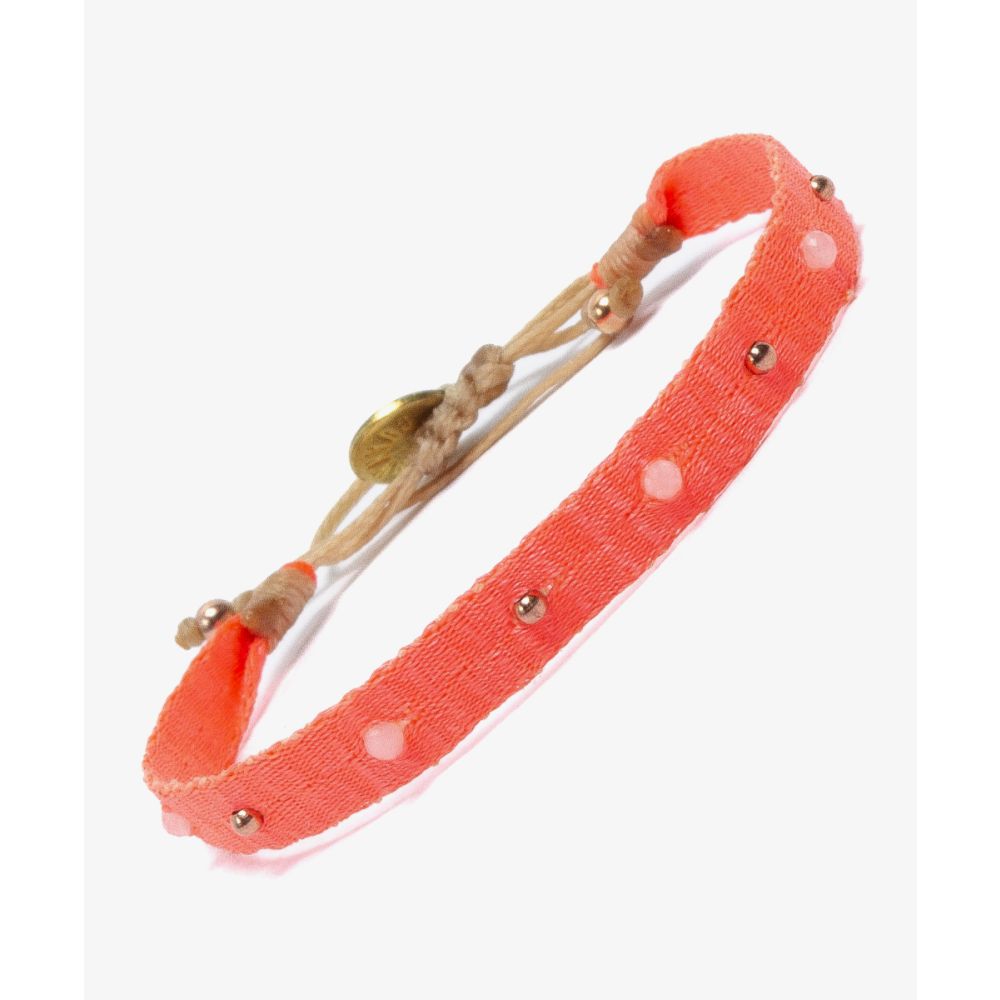ARGANTINA ALAMEIN - GOLD PLATED BEADS WITH PEACH MOONSTONE