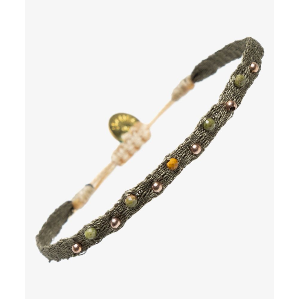 Bracelet Argantina ALAMEIN 40 - GREEN WITH BEADS AND MOKAITA STONES