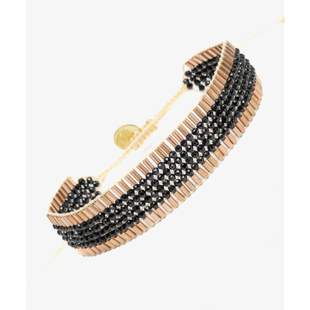PULSERA ADRIANA CON ESPINELA NEGRA