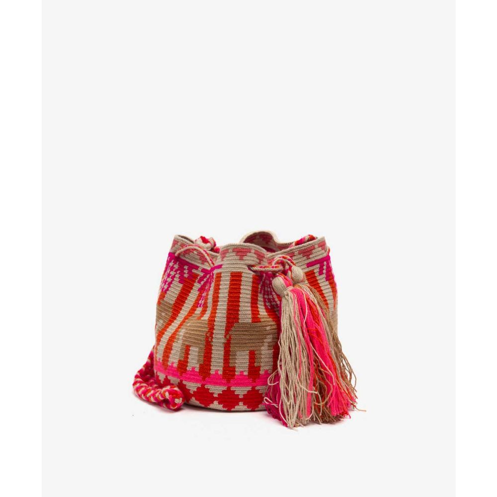 Crossbody Bag M - HAWK - FUCHSIA & BEIGE