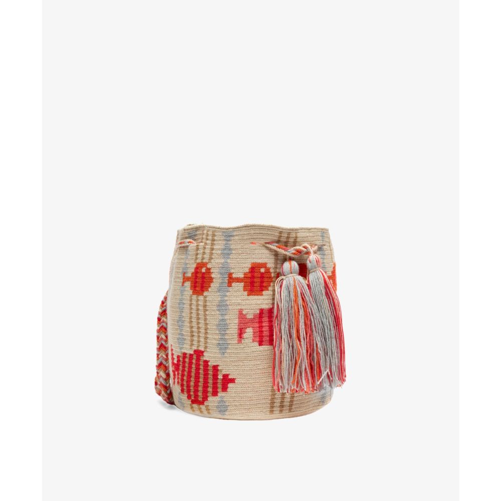 Crossbody Bag M -  CEPHEUS - BEIGE & RED