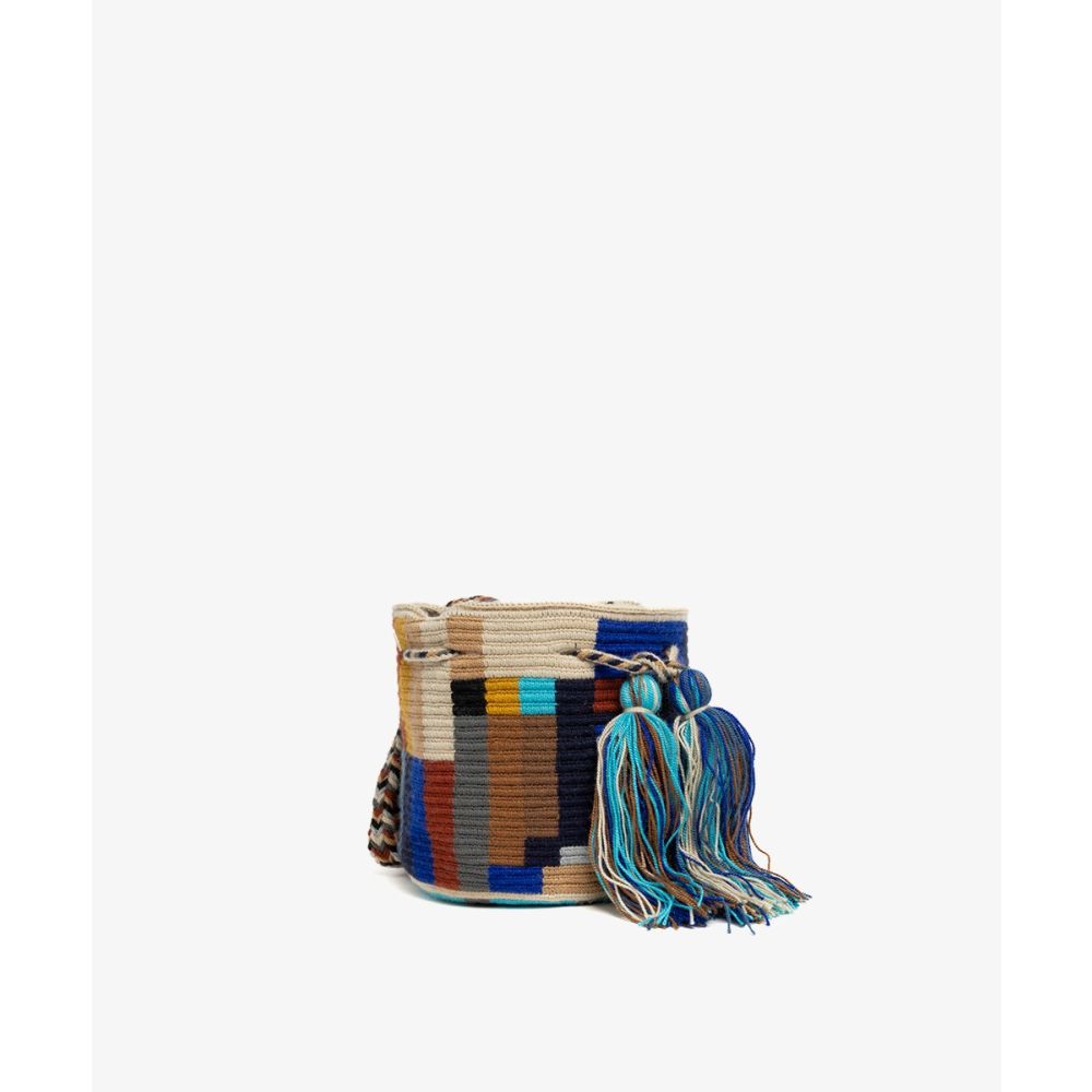 Extrasmall Wayuu Bag -  BALANCE - NAVY & ROYAL BLUE