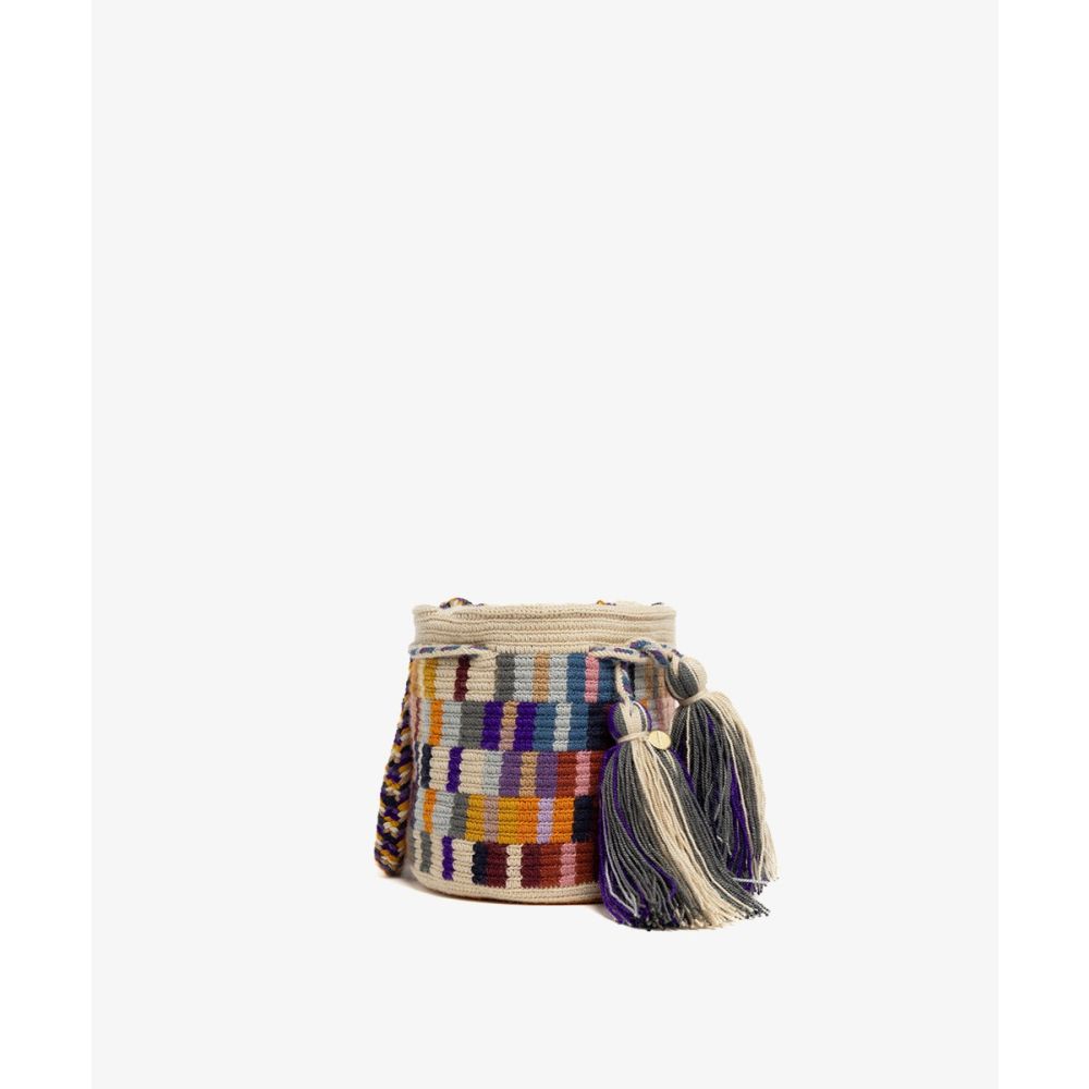 Extrasmall Wayuu Bag - OCTANT - MORADO & BEIGE