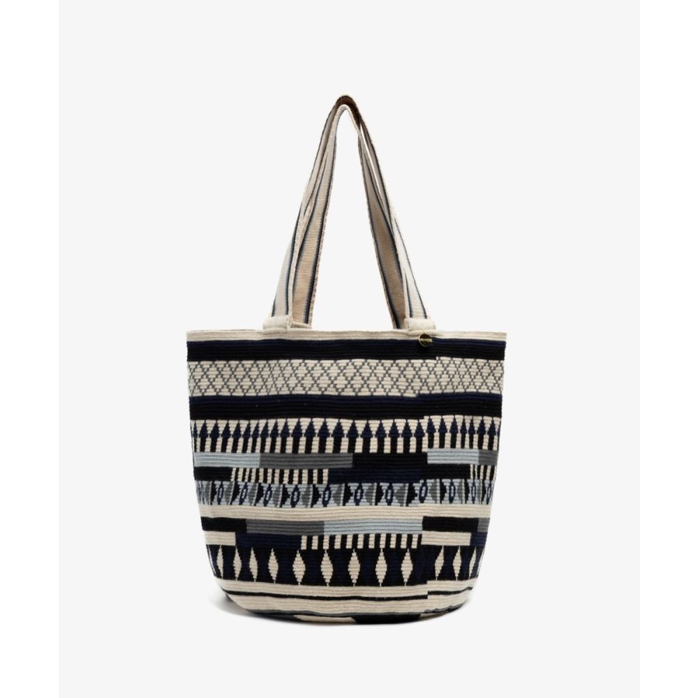 Tote Bag - EXTRA - Beige and navy blue