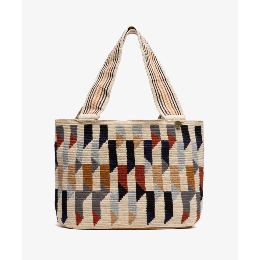 Shopping Bag L - SPARROW - BROWN & BEIGE
