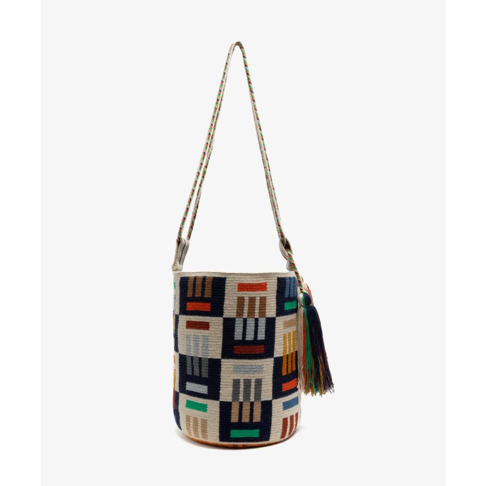 Melbourne Bag- WOLF - NAVY & BEIGE