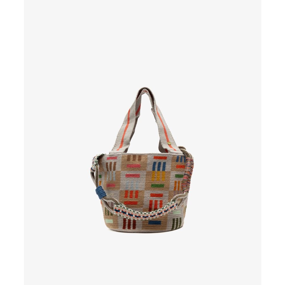 NOA bag with Sofía crossbody strap- WOLF- TOAST & GREY 