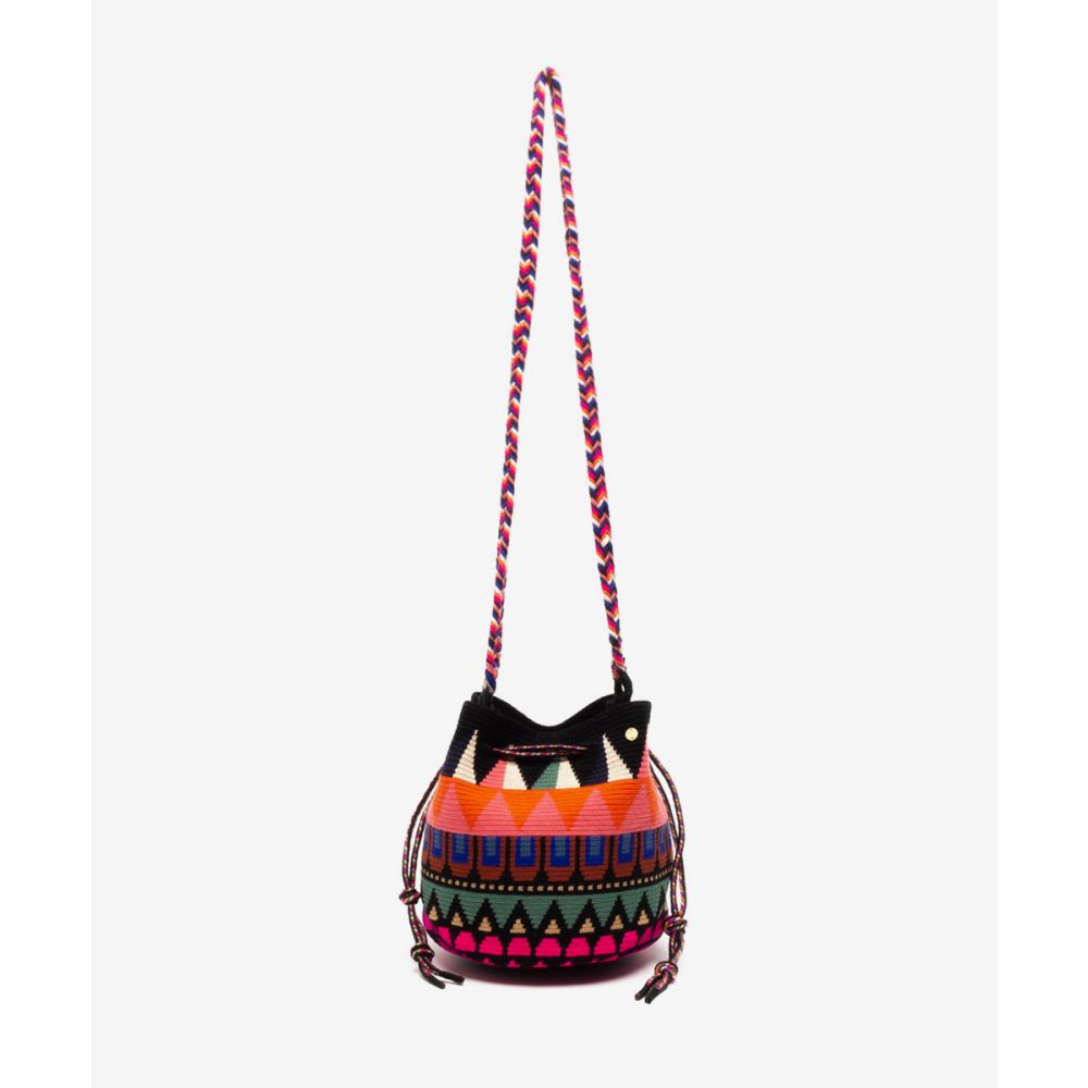MITRA bag - YAKARTA - EMERALD GREEN & FUCHSIA 