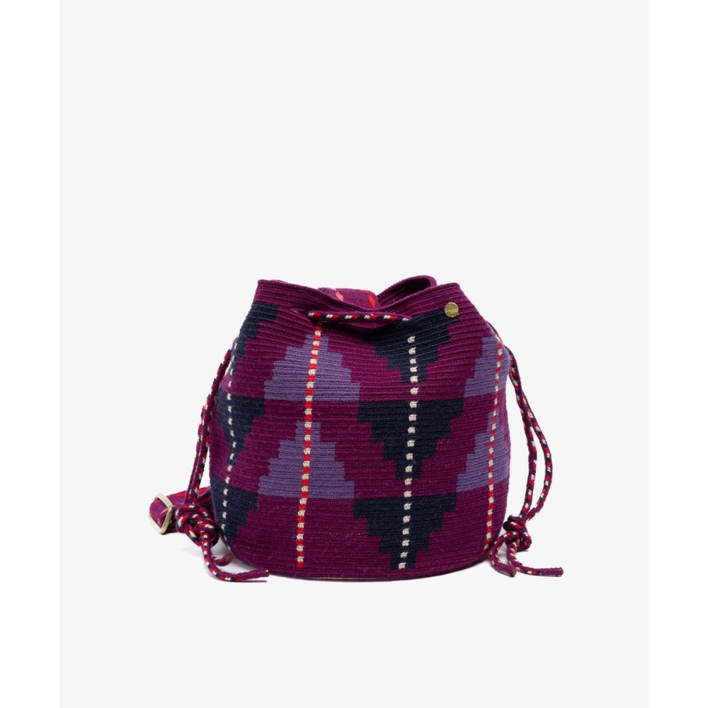 BOLSO MITRA CON ASA AJUSTABLE - ACACIA - GRANATE Y MARINO