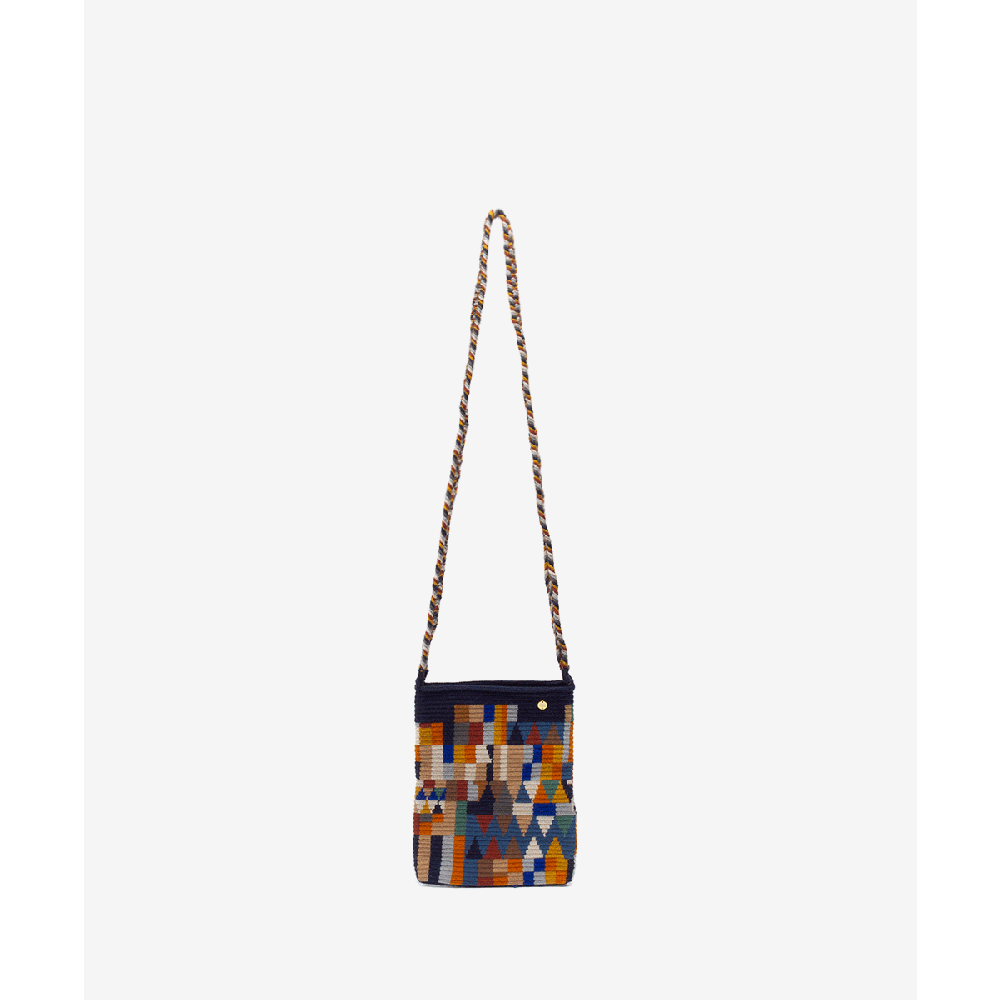 BOLSO OPERA - APOLO - AZUL MARINO & AMARILLO