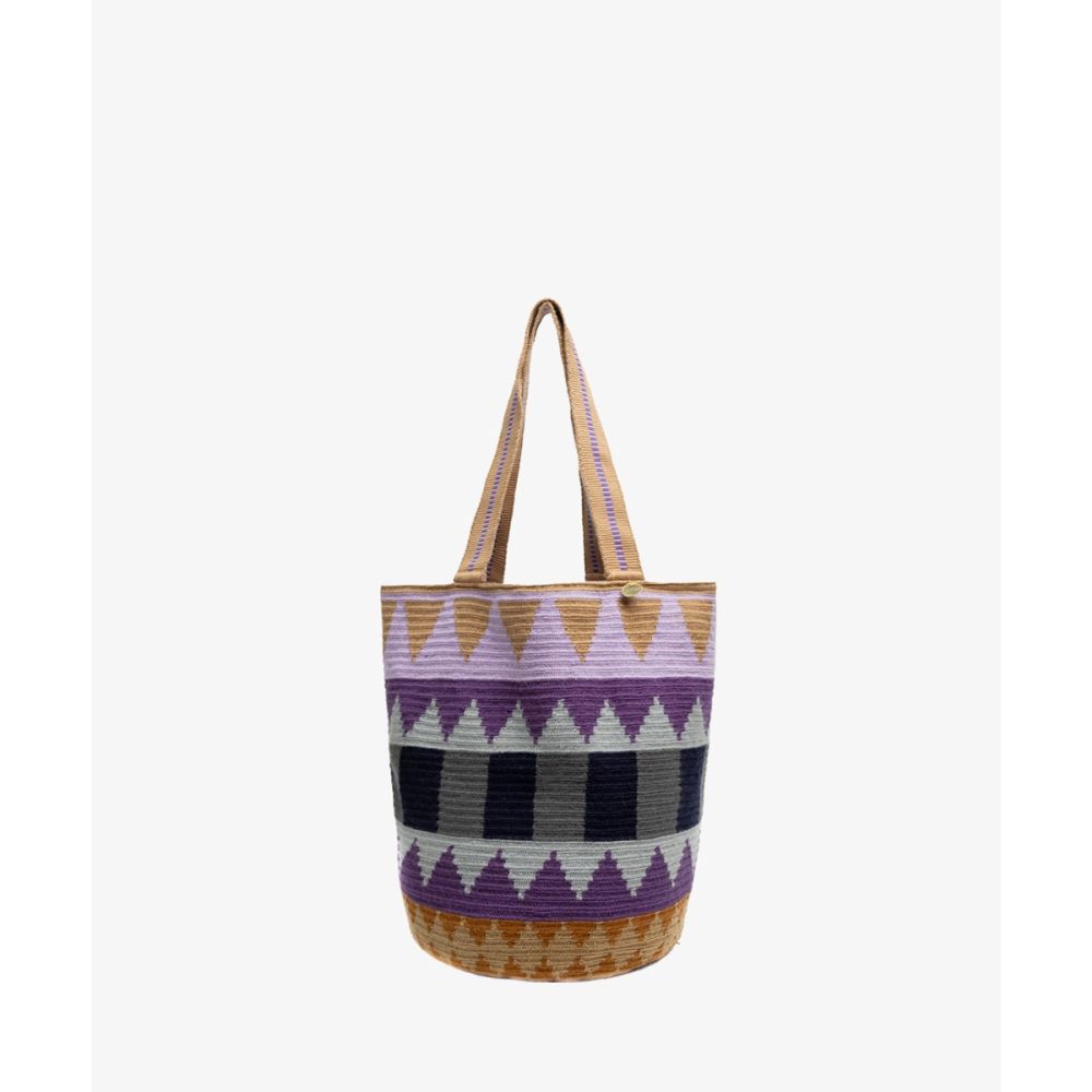 BOLSO CALA - HOROLOGIUM - TOSTADO Y MORADO