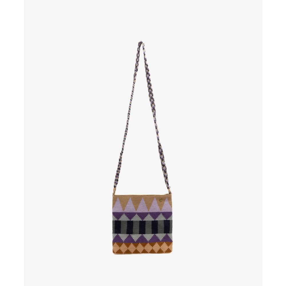 BOLSO OPERA XL - HOROLOGIUM - TOSTADO Y MORADO
