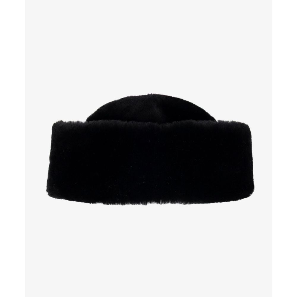 BEANIE HAT MOUTON BLACK - 