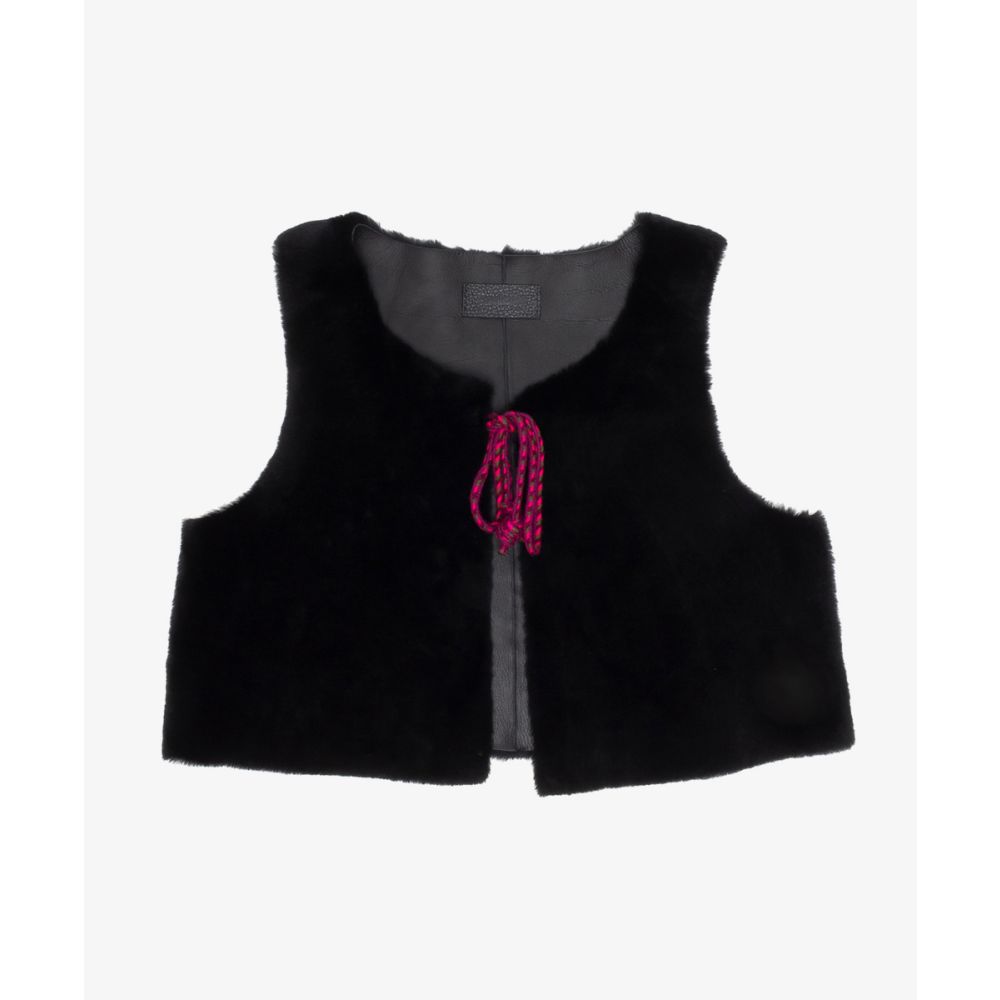 HAYES LAMBSKIN VEST - MOUTON BLACK