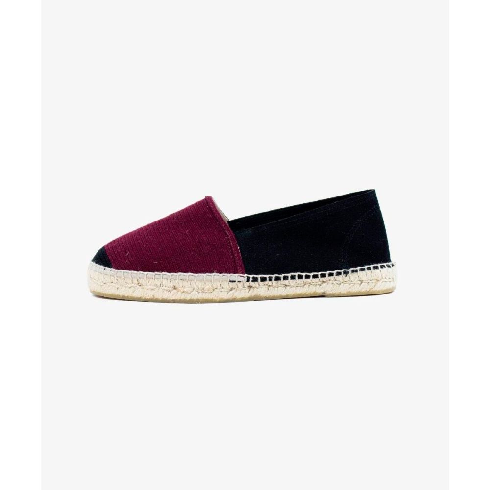 MEN'S ESPADRILLE - BICOLOR - BLACK & BORDEAUX
