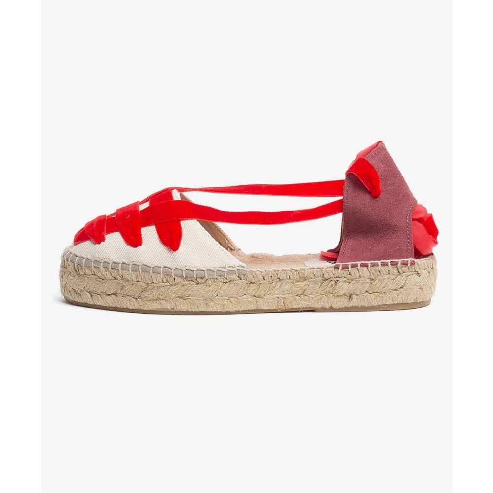 VELVET STRAP VALENCIANAS - RED