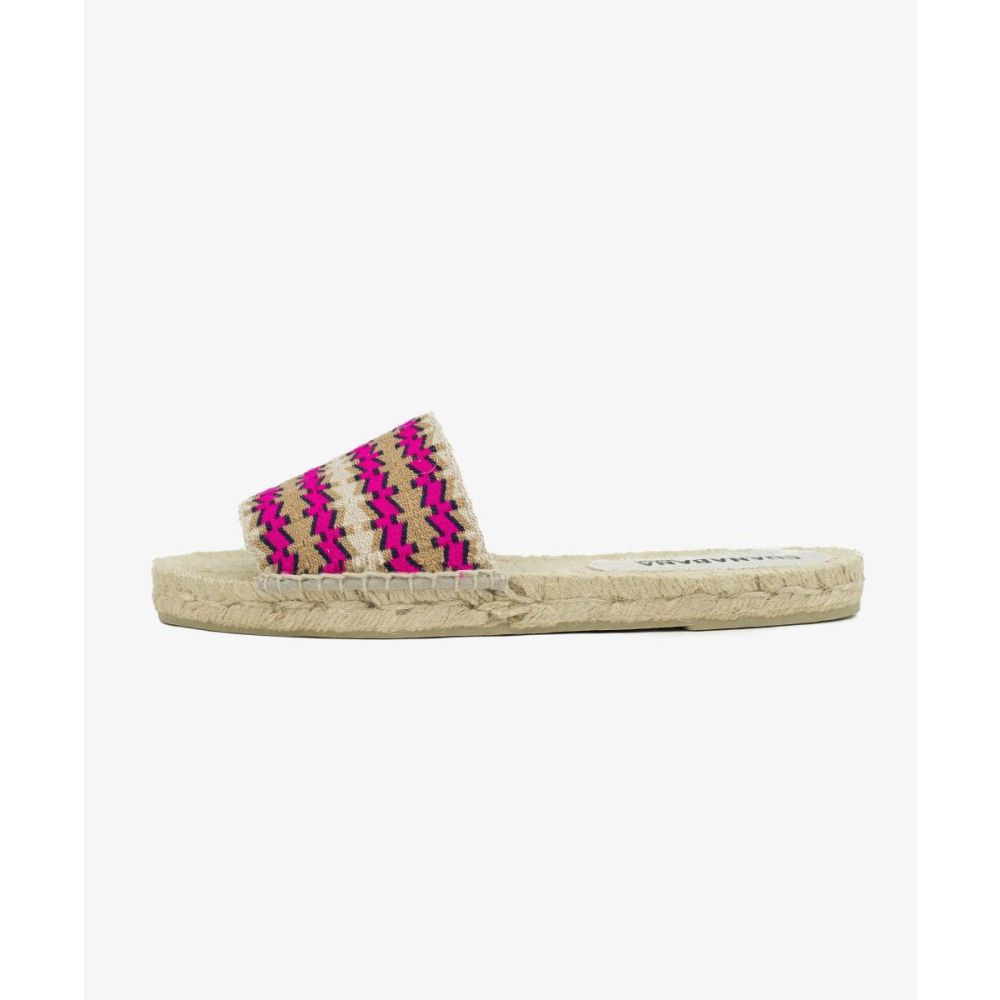 MULE ESPADRILLE - BIRMINGHAM - TOAST & FUCHSIA