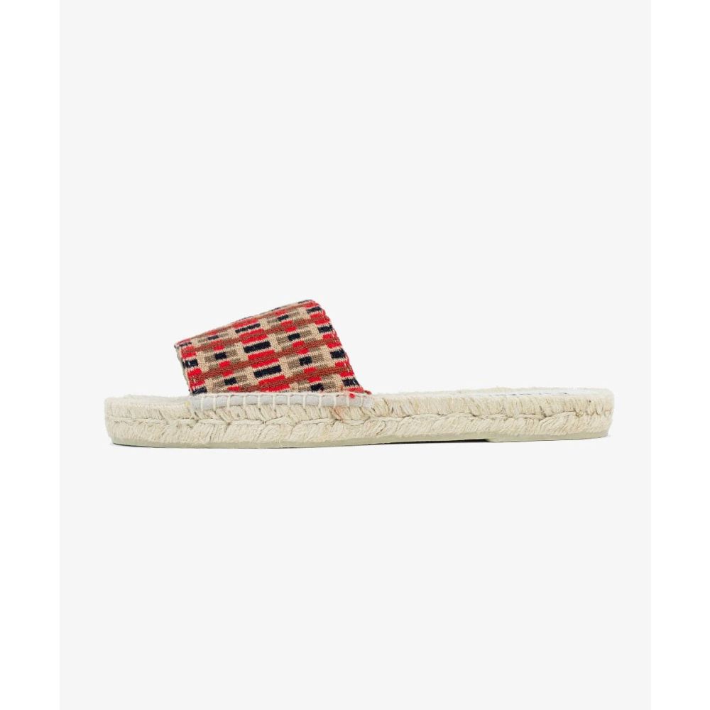 MULE ESPADRILLE - JASPER - RED & TOAST