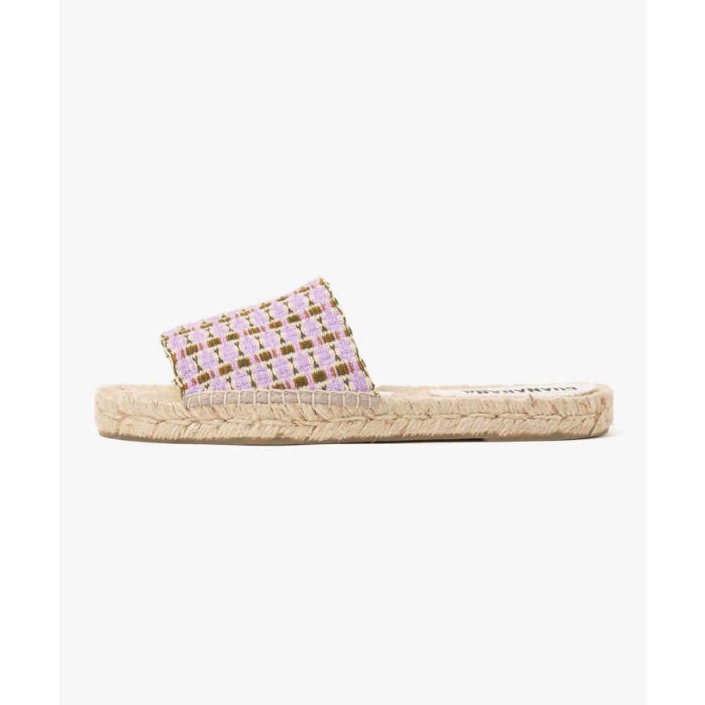 MULE ESPADRILLE - PALM SPRINGS - LILAC & GREEN