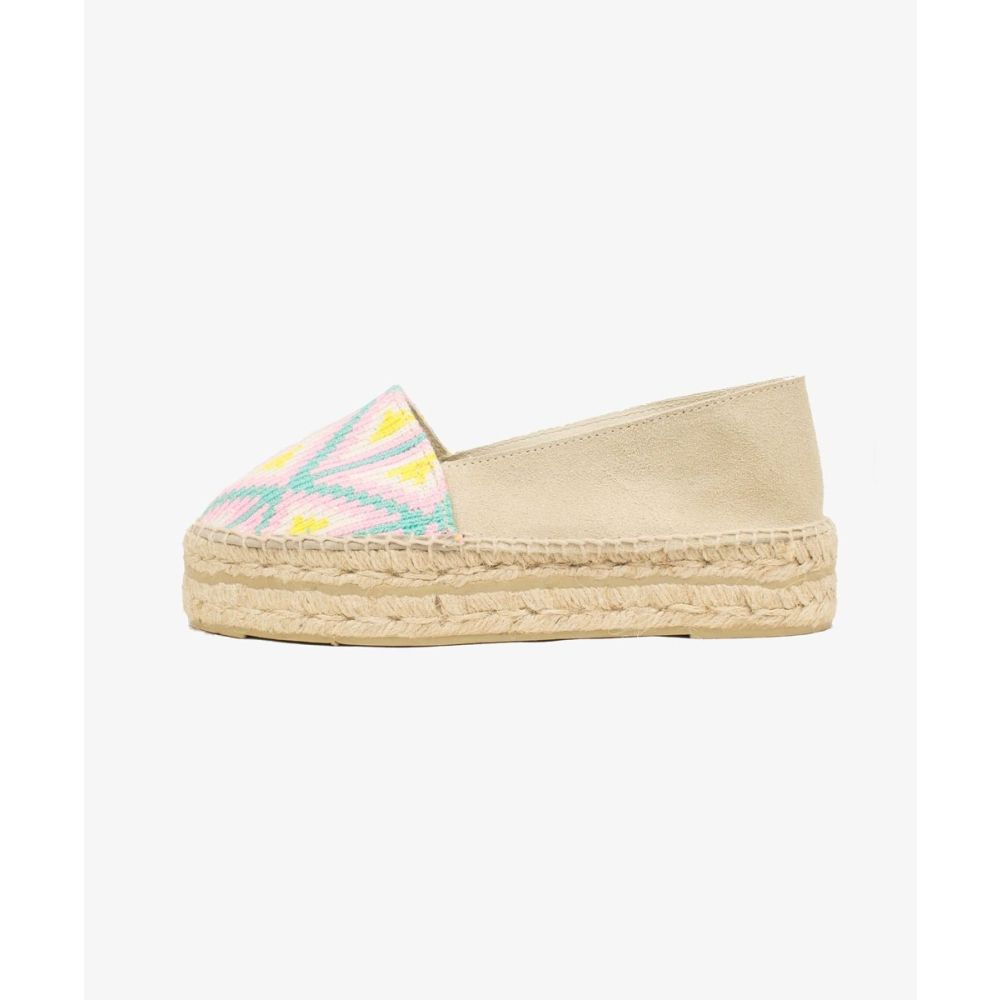 WOMEN´S ESPADRILLE - EBI - PINK & GREEN