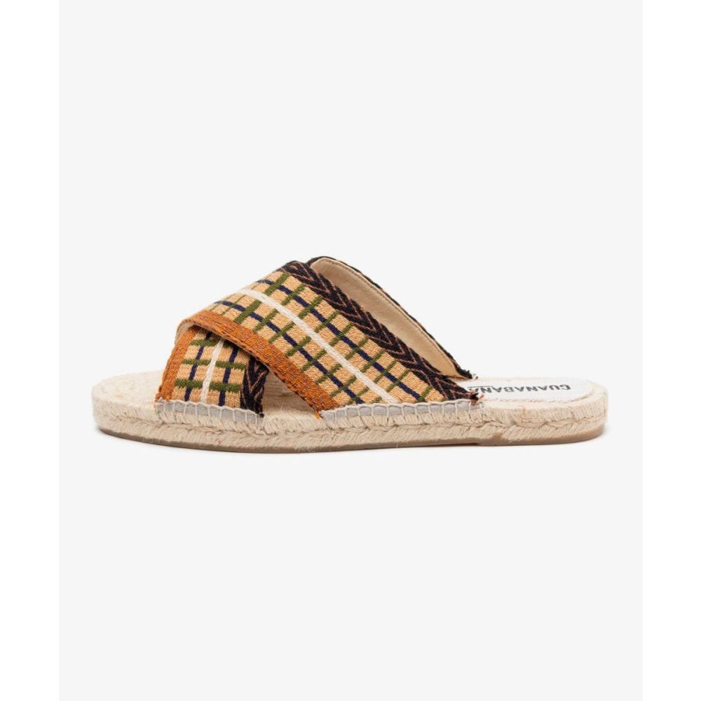 ESPADRILLE WITH CROSSED BAND - OAKS - TOAST & GREEN