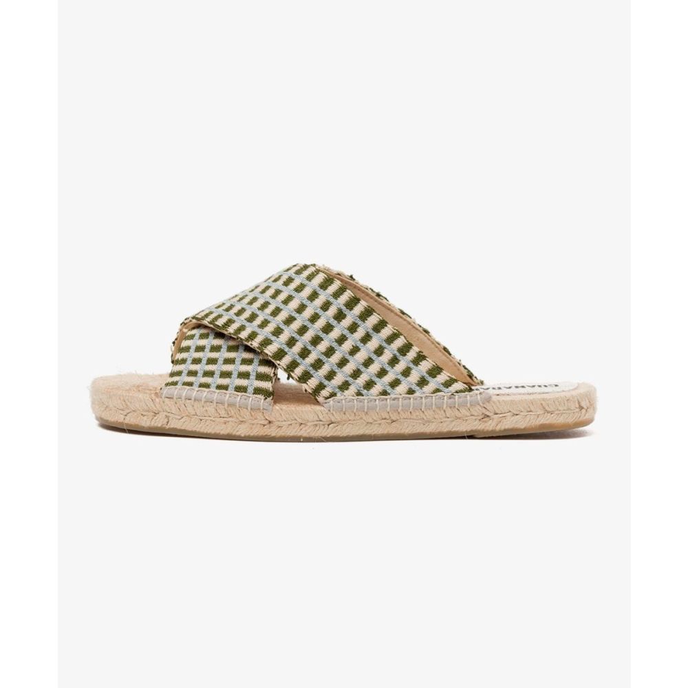 ESPADRILLE WITH CROSSED BAND - OAKLAND - GREEN & GREY