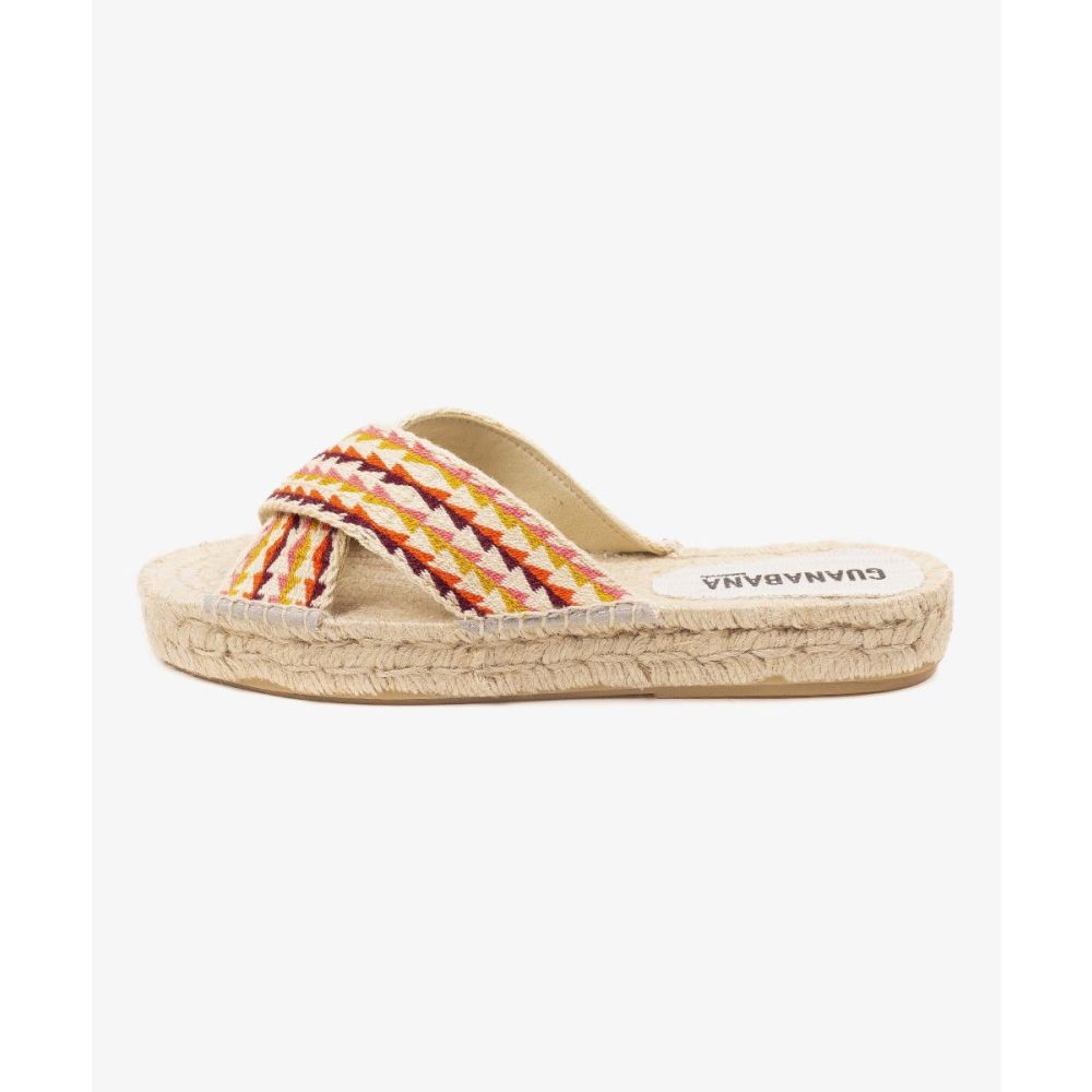 ESPADRILLE WITH CROSSED BAND - FLASH - YELLOW & PINK