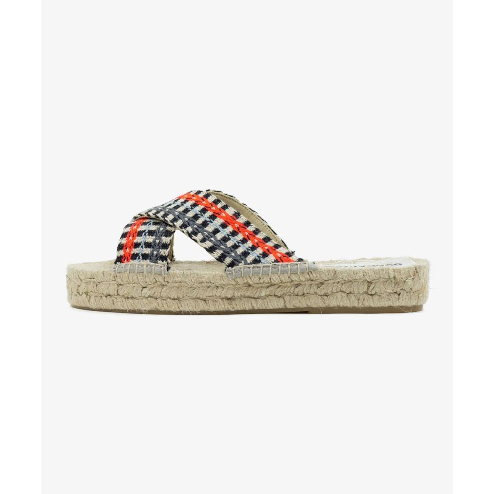 ESPADRILLE WITH CROSSED BAND - IRVINE - ORANGE & BLACK