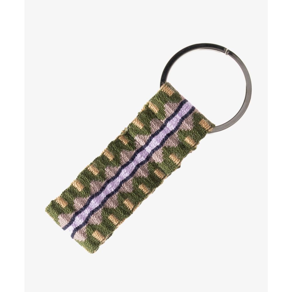 KEYRING L- GREEN & LILAC