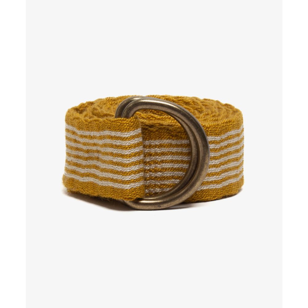 Cinturon hebilla - LINES - MOSTAZA Y BEIGE