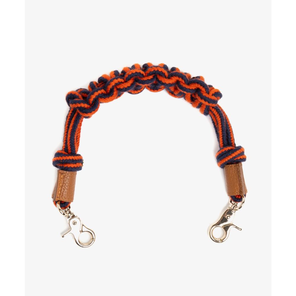Cord shoulder strap - MACRAME NAVY BLUE & ORANGE