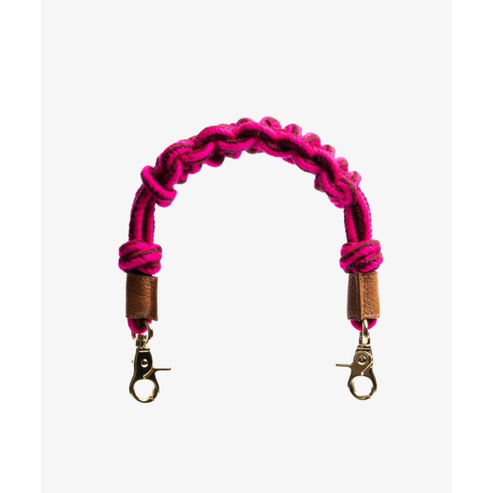 ASA DE BOLSO MACRAME - FUCSIA & BURDEOS