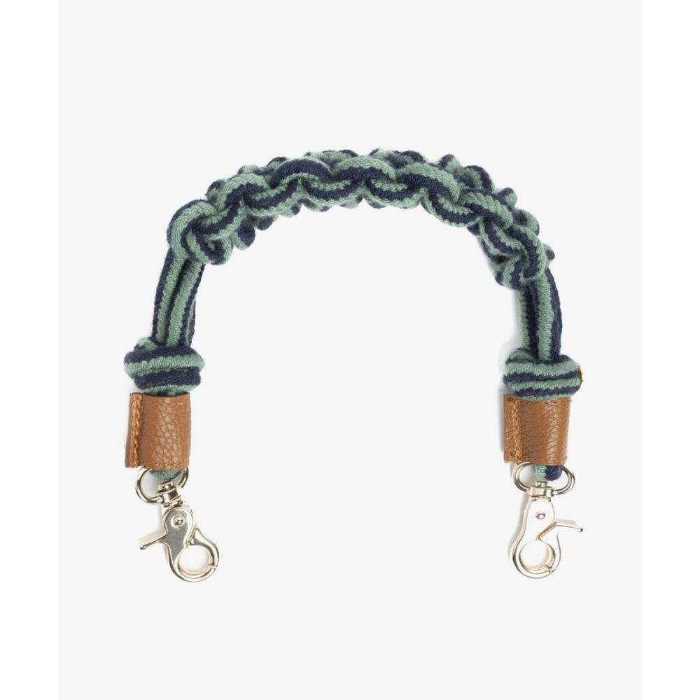 Asa de bolso de cordón - MACRAME - NAVY & BEIG