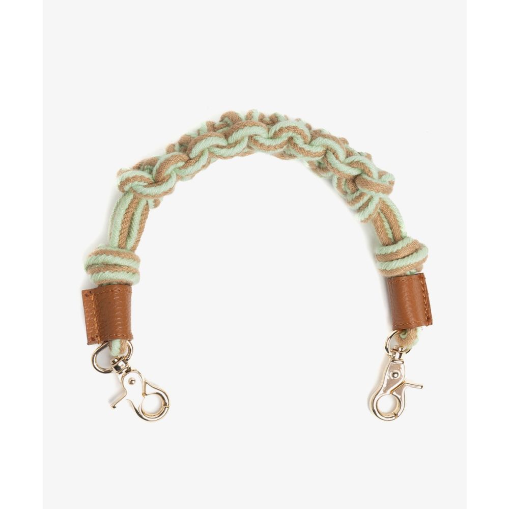 Cord shoulder strap - MACRAME GREEN & TOAST