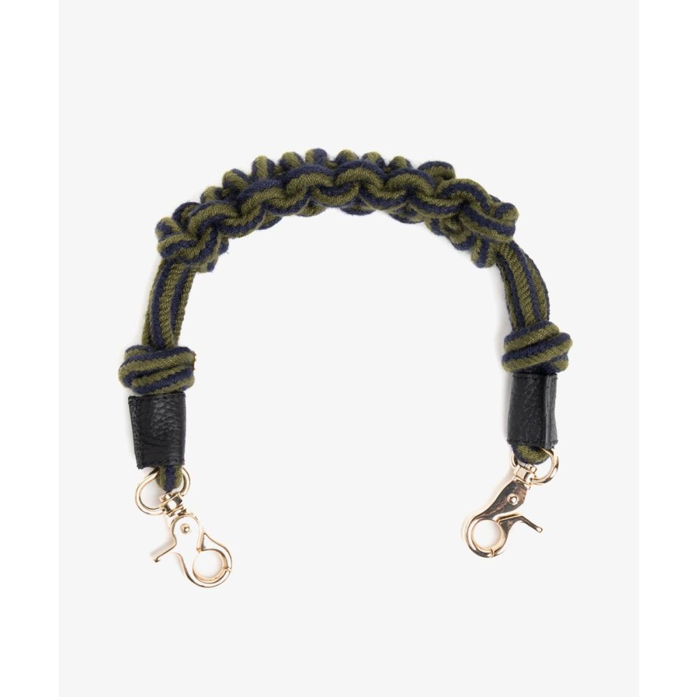 Cord shoulder strap - MACRAME- GREEN & NAVY BLUE