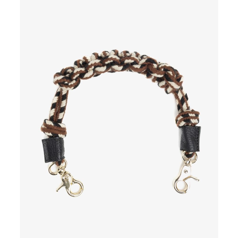 Asa de bolso de cordón - MARRÓN Y NEGRO