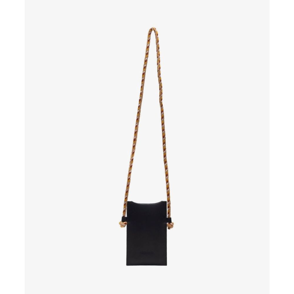 LEATHER PHONE POUCH - BLACK