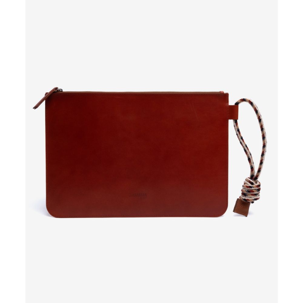 LEATHER COMPUTER CASE - chestnut