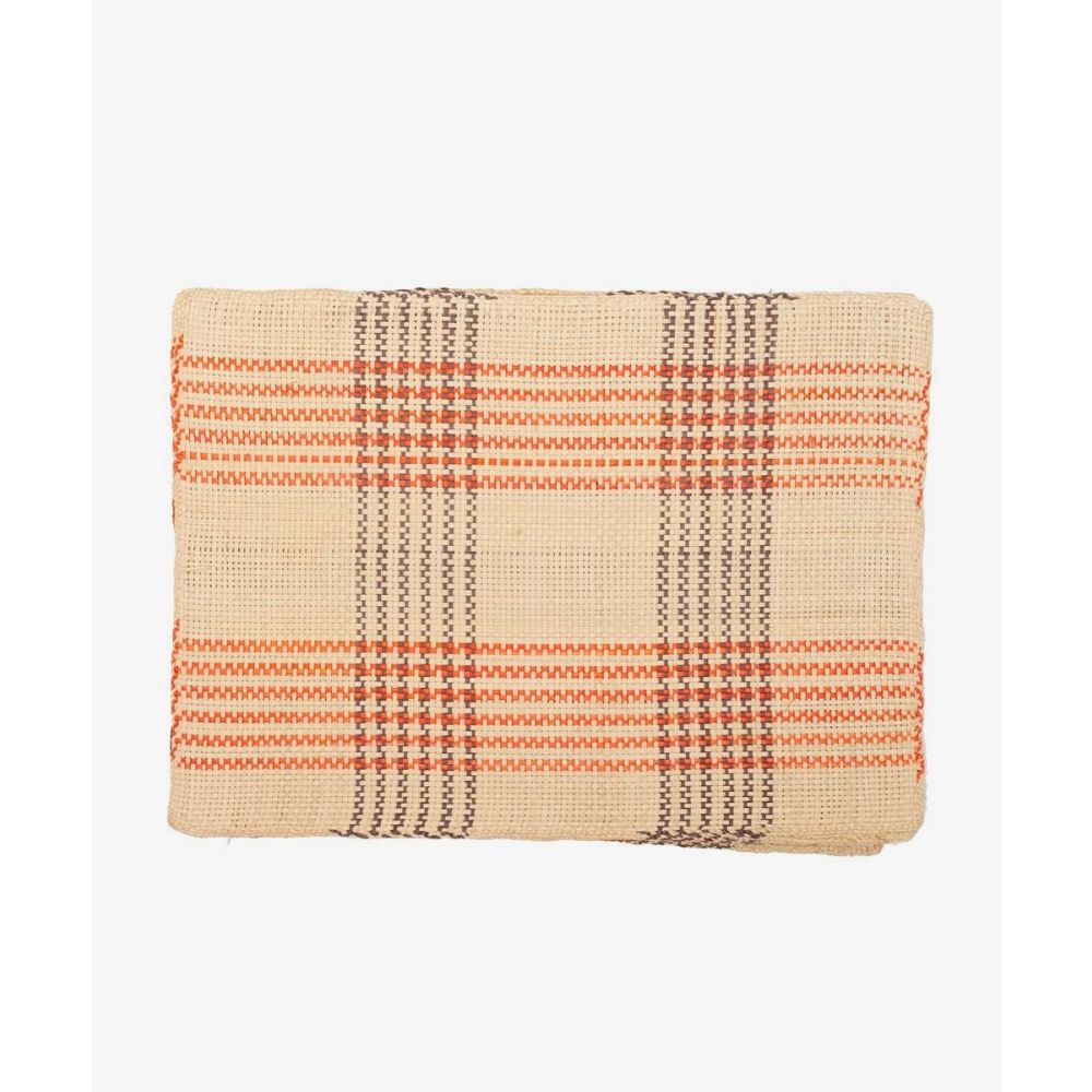 Rectangular placemat - 1 UNIT - BEIGE, ORANGE & GREY