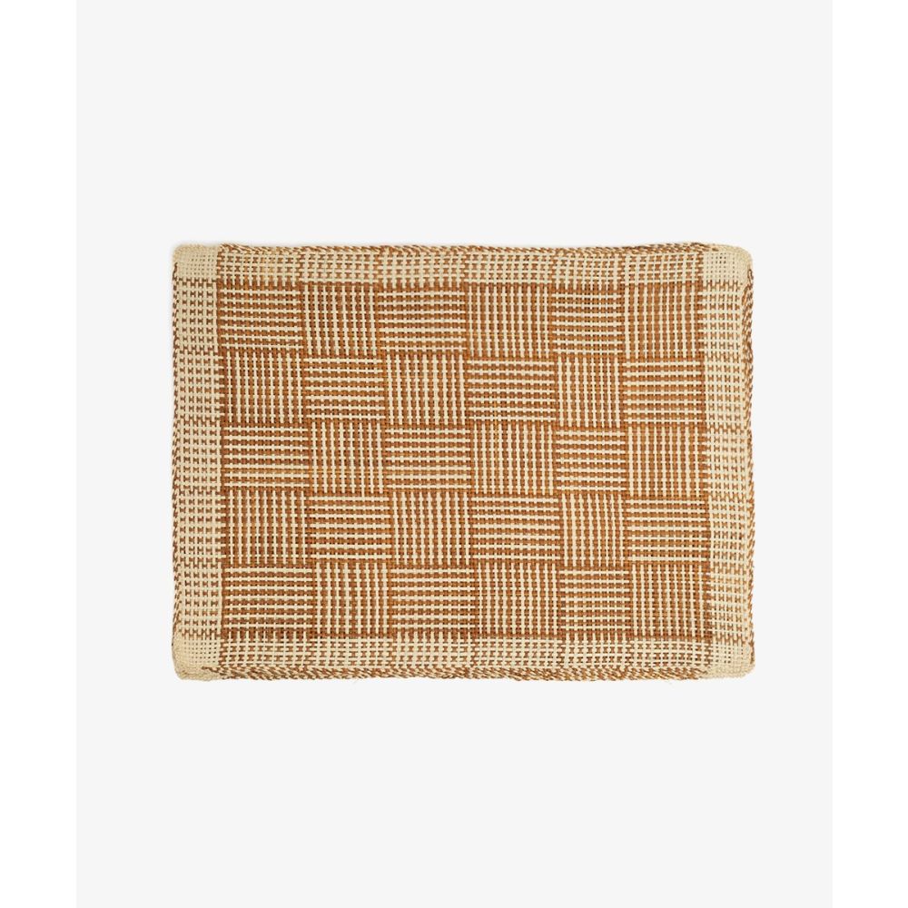 Straw placemat - SET OF 6 - BROWN & BEIGE