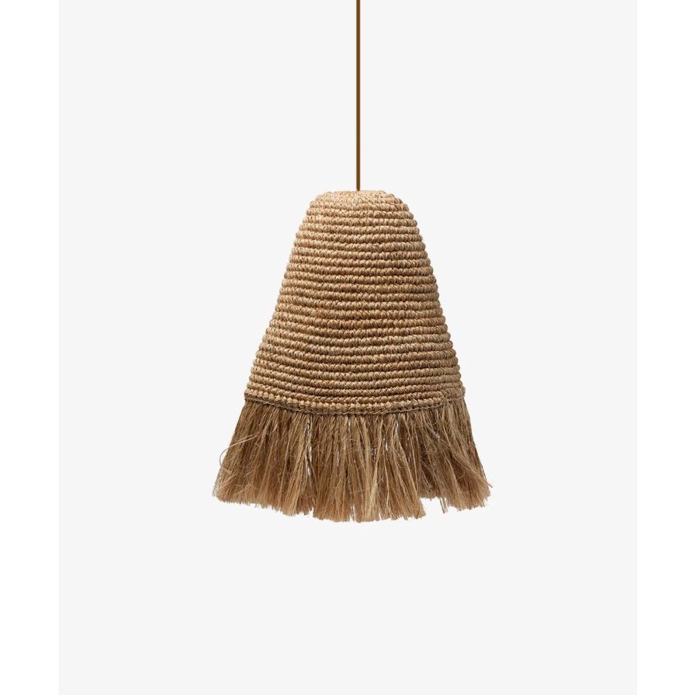 LAMPARA M - FIQUE NATURAL CON FLECOS