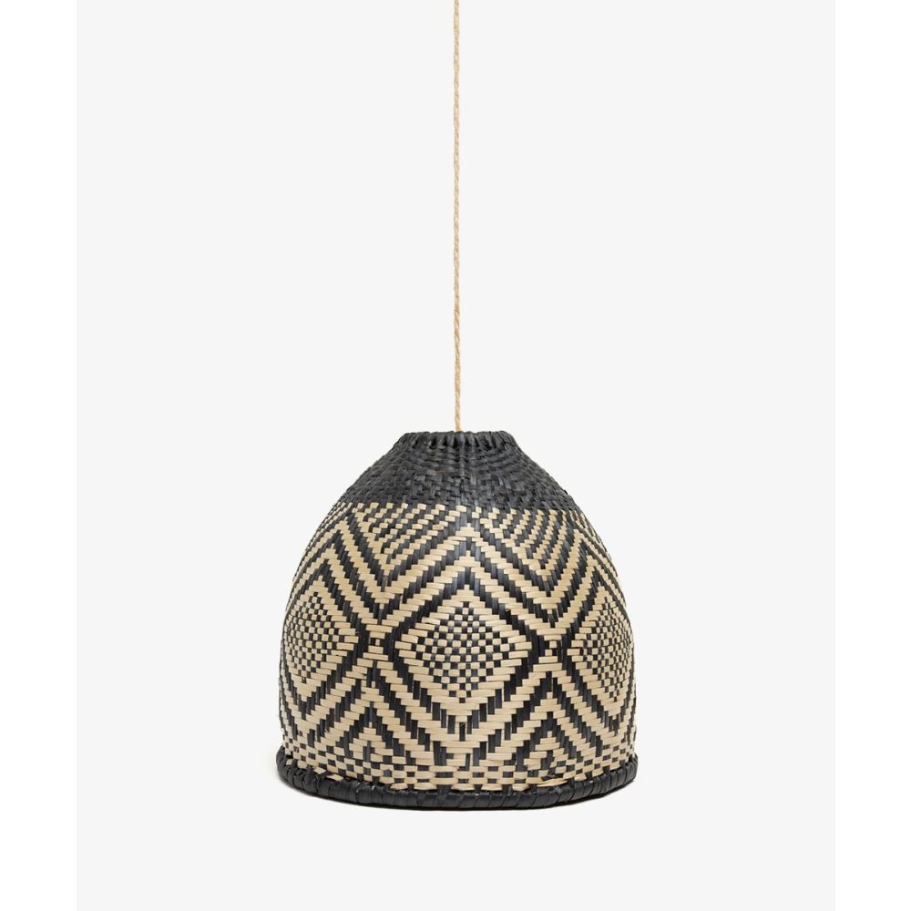 LAMPARA OVAL S - NEGRO & BEIGE