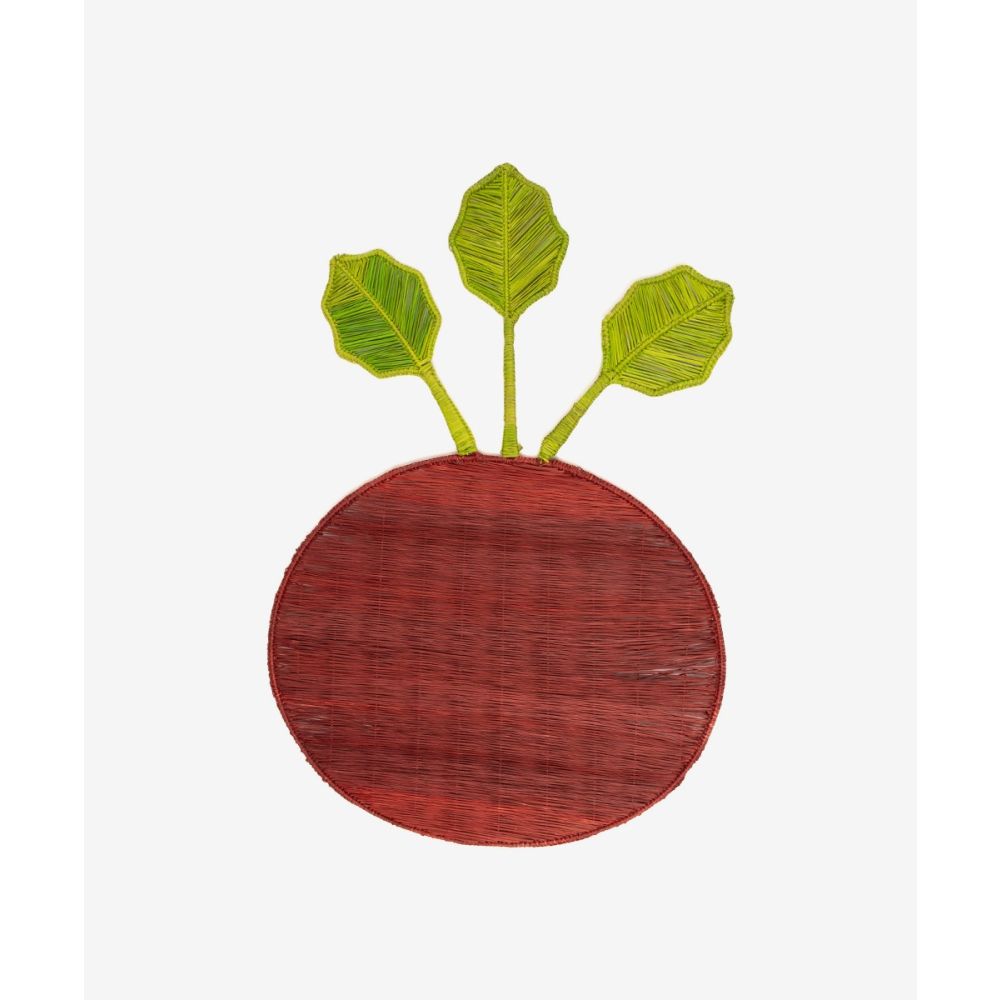 Placemat RADISH Shape - Terracotta & Green