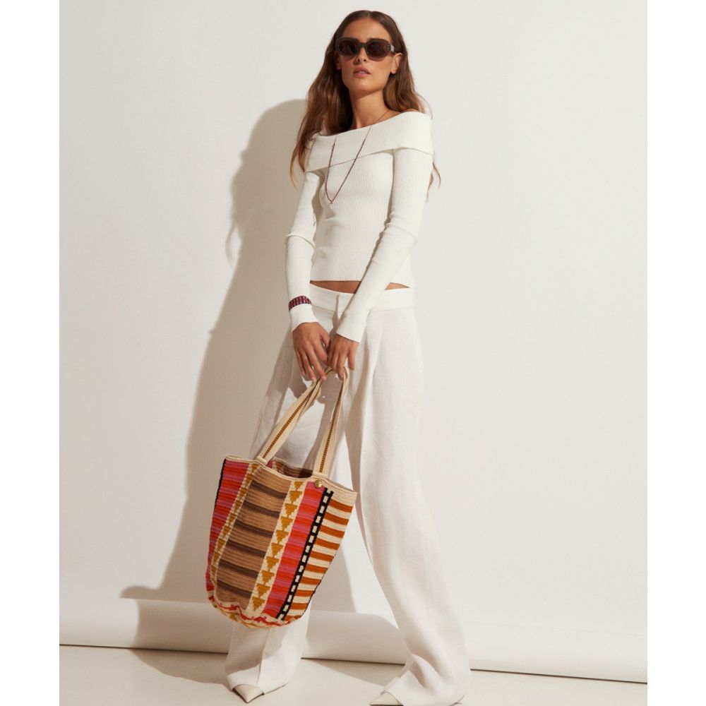 BOLSO CALA - CORIANDER - MARRÓN CLARO Y ROSA