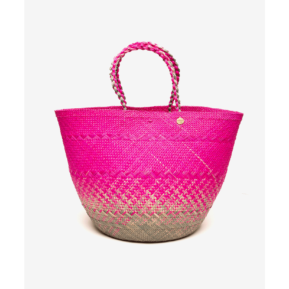 CANASTO BAG L - PINK & GREY