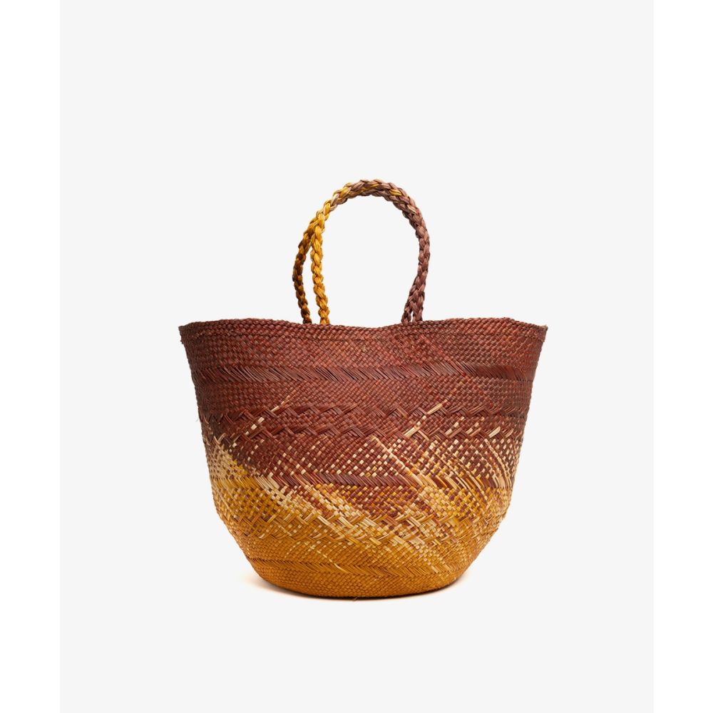 Canasto M -  DEGRADE MARRÓN & MOSTAZA